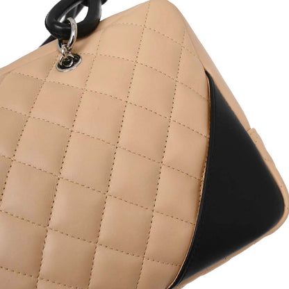Chanel Beige Calfskin Cambon Ligne Bowling Bag 27