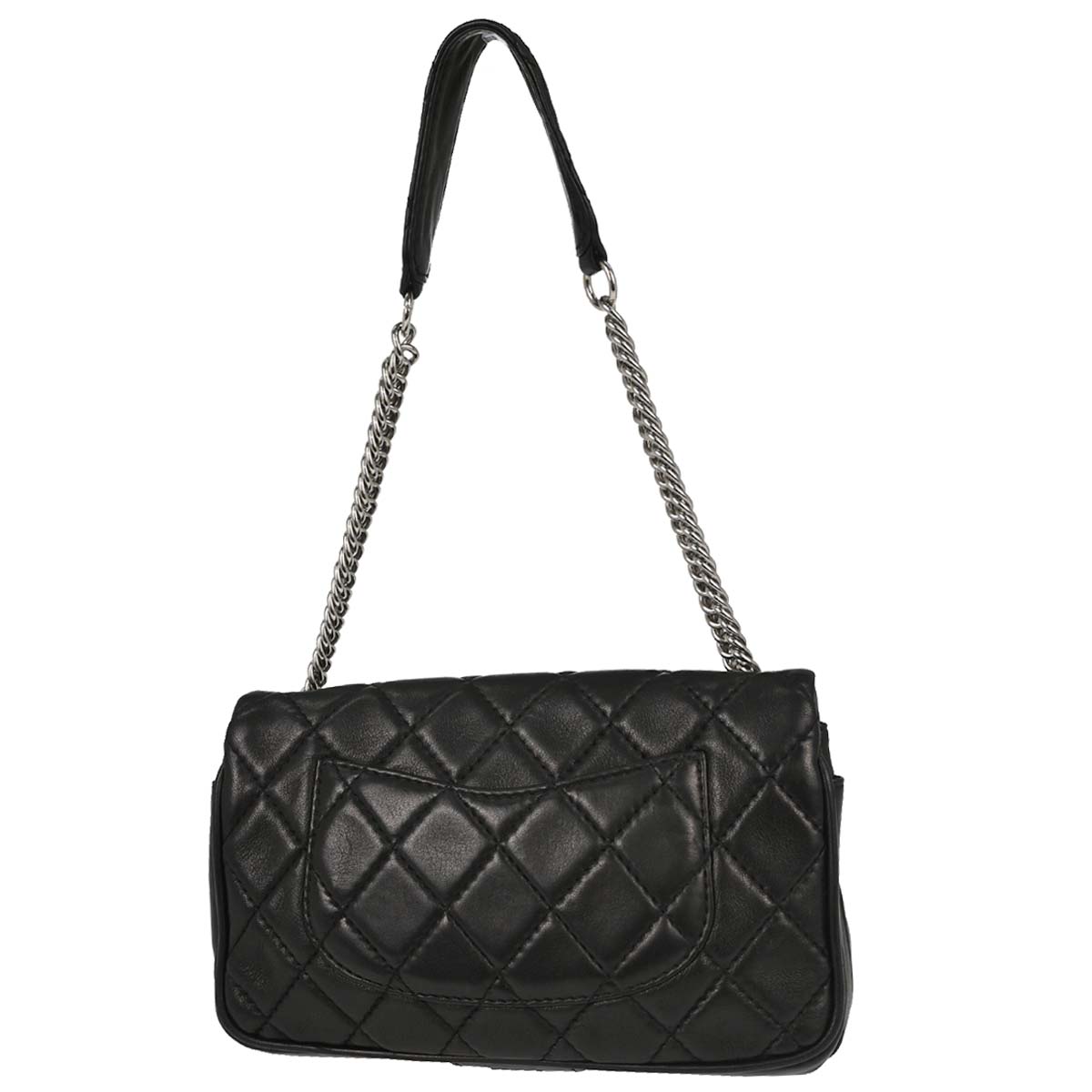 Chanel 2006-2008 Black Lambskin Secret Label Flap Handbag