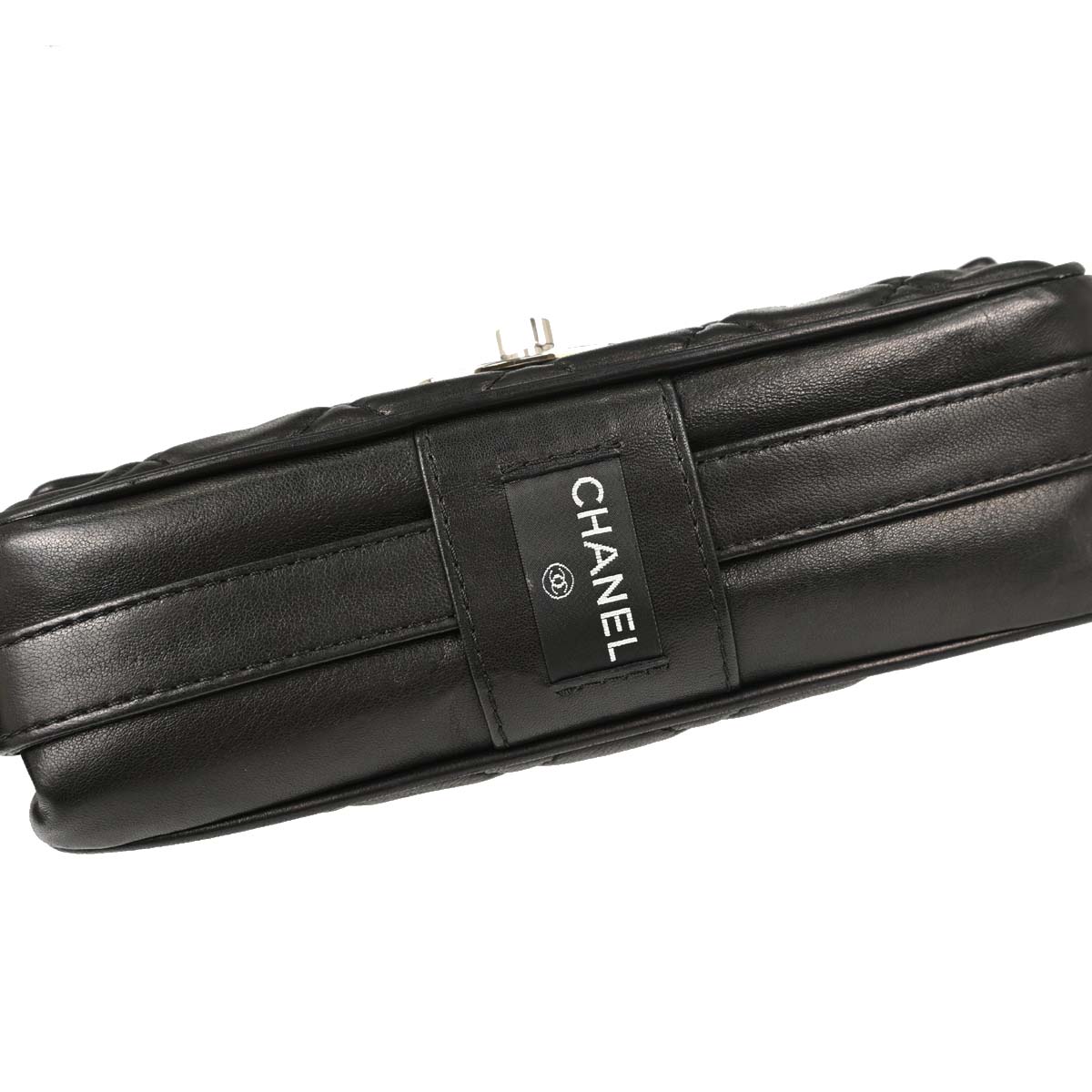 Chanel 2006-2008 Black Lambskin Secret Label Flap Handbag