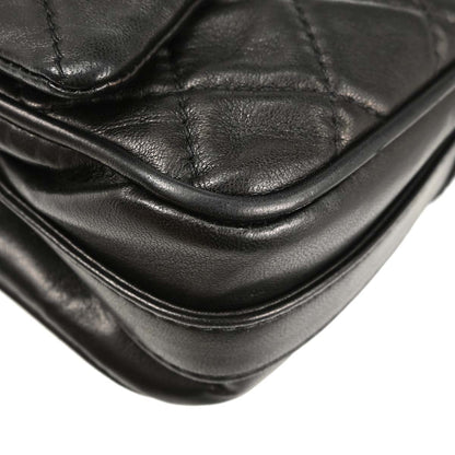 Chanel 2006-2008 Black Lambskin Secret Label Flap Handbag