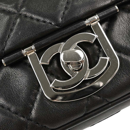 Chanel 2006-2008 Black Lambskin Secret Label Flap Handbag