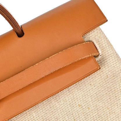 Hermes Beige Toile H Herbag a Dos 2 in 1 Backpack