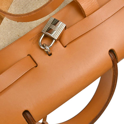 Hermes Beige Toile H Herbag a Dos 2 in 1 Backpack