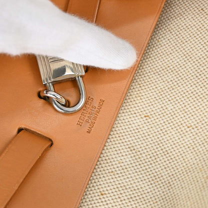 Hermes Beige Toile H Herbag a Dos 2 in 1 Backpack