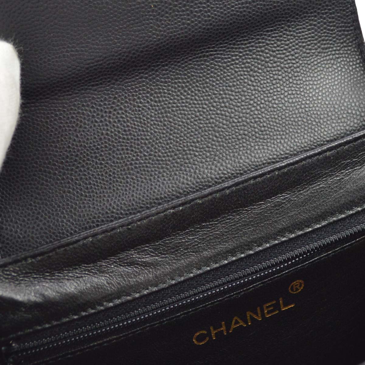 Chanel Black Caviar Skin Handbag