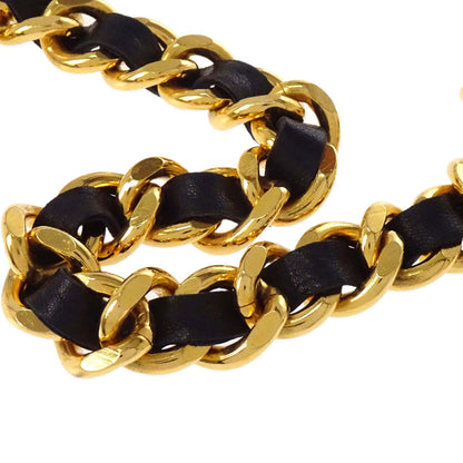 Chanel Chain Belt Medallion Gold Black Small Good
