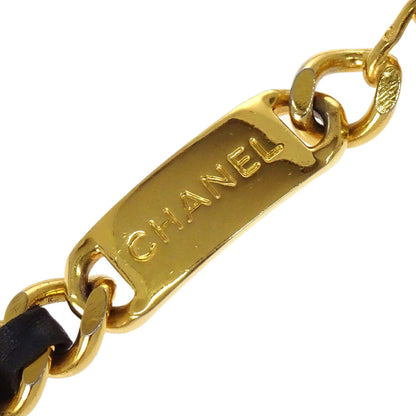 Chanel Chain Belt Medallion Gold Black Small Good