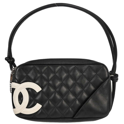 Chanel 2005-2006 Black Calfskin Cambon Ligne Handbag