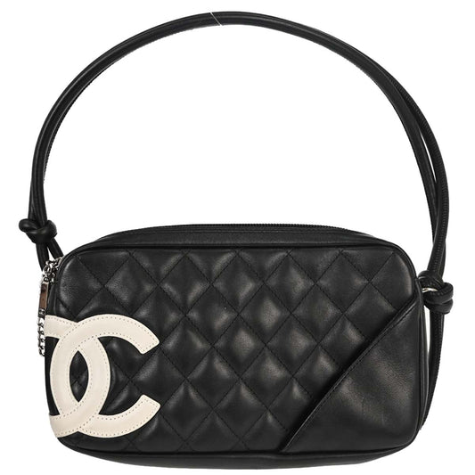 Chanel 2005-2006 Black Calfskin Cambon Ligne Handbag