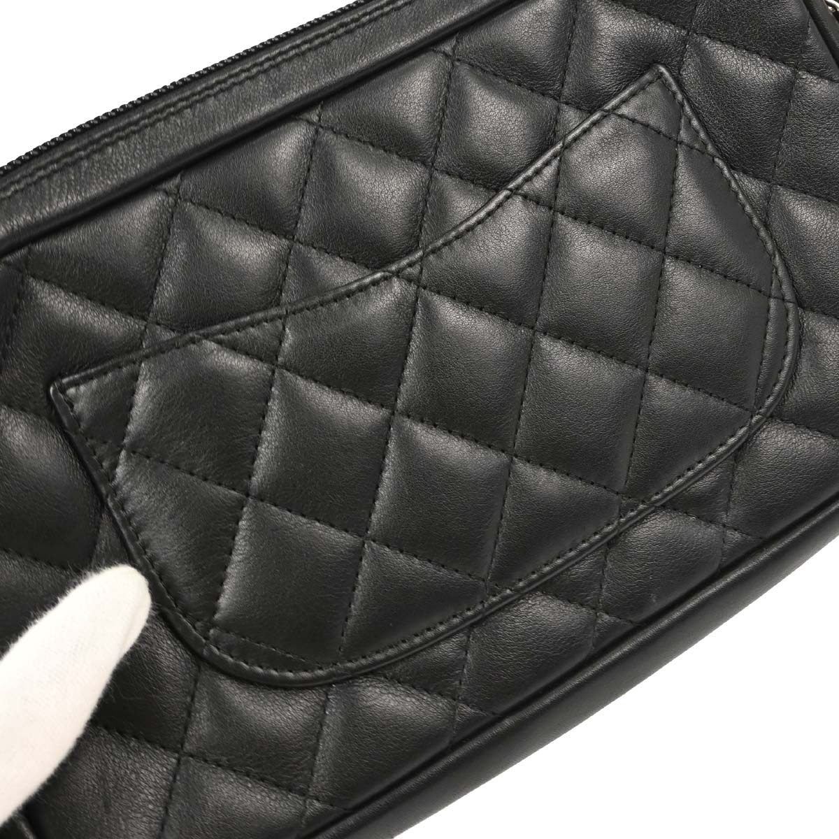 Chanel 2005-2006 Black Calfskin Cambon Ligne Handbag