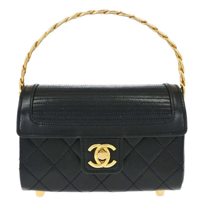 Chanel Black Lambskin Vanity Handbag