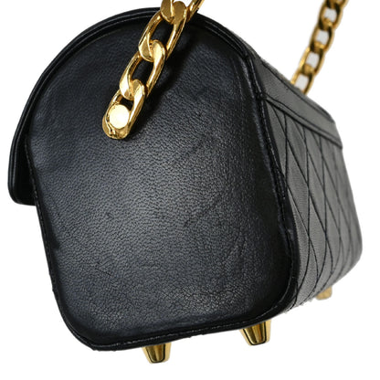 Chanel Black Lambskin Vanity Handbag