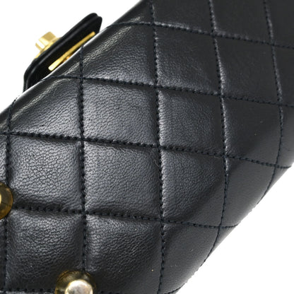 Chanel Black Lambskin Vanity Handbag