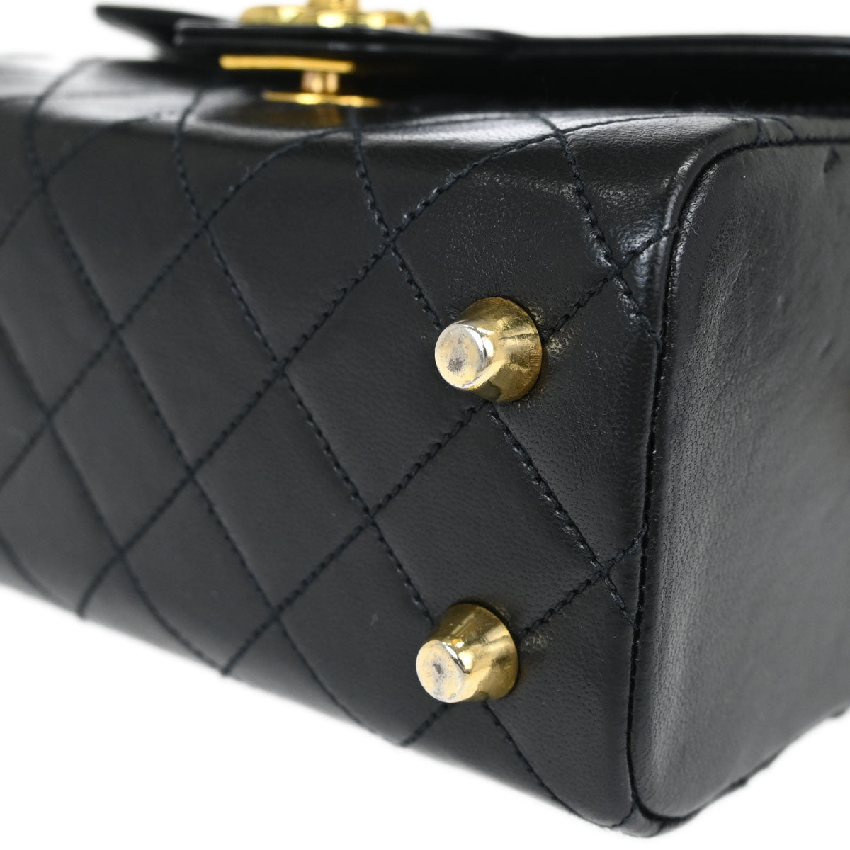 Chanel Black Lambskin Vanity Handbag