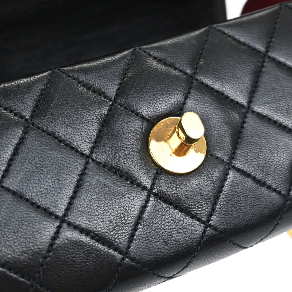 Chanel Black Lambskin Vanity Handbag