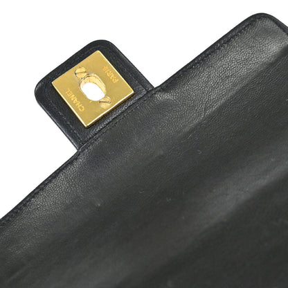 Chanel Black Lambskin Vanity Handbag