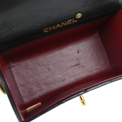 Chanel Black Lambskin Vanity Handbag