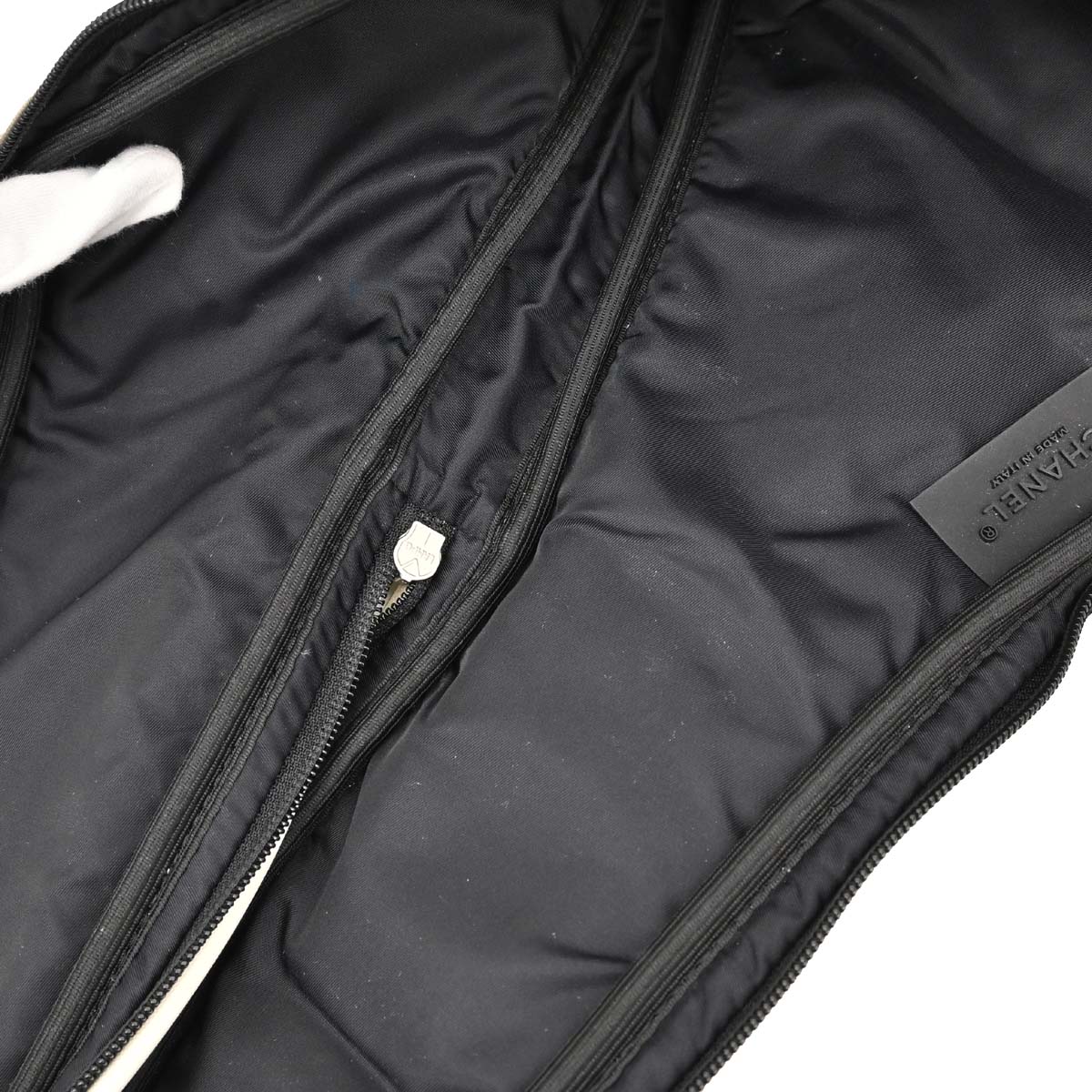 Chanel 2003-2004 White Nylon Sport Line Tennis Racket Case Shoulder Bag