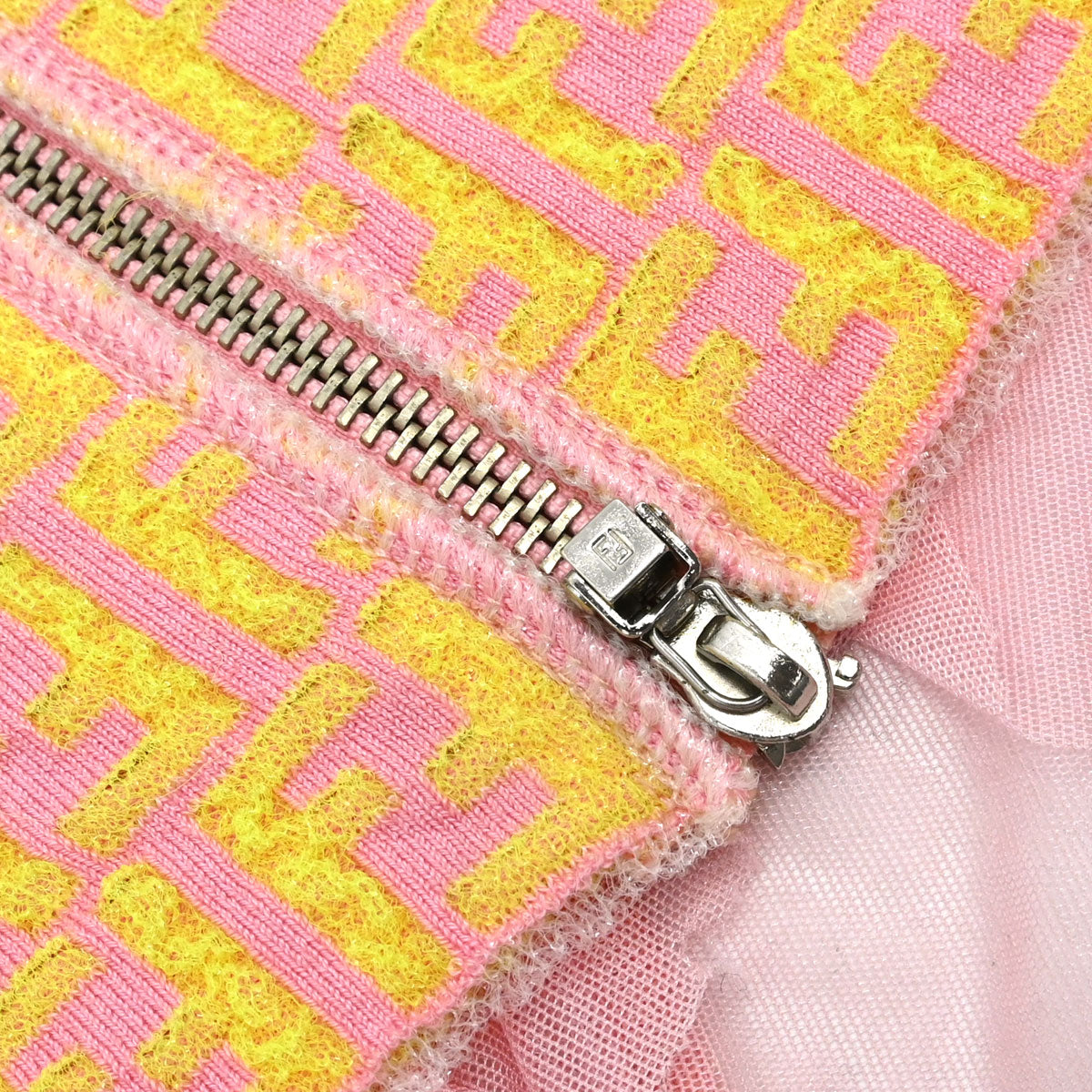 Fendi Zip Up Jacket Zucchino Yellow Pink #40