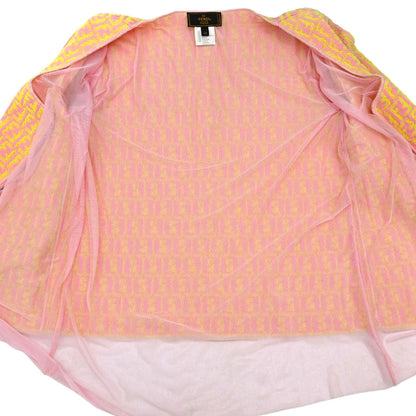 Fendi Zip Up Jacket Zucchino Yellow Pink #40