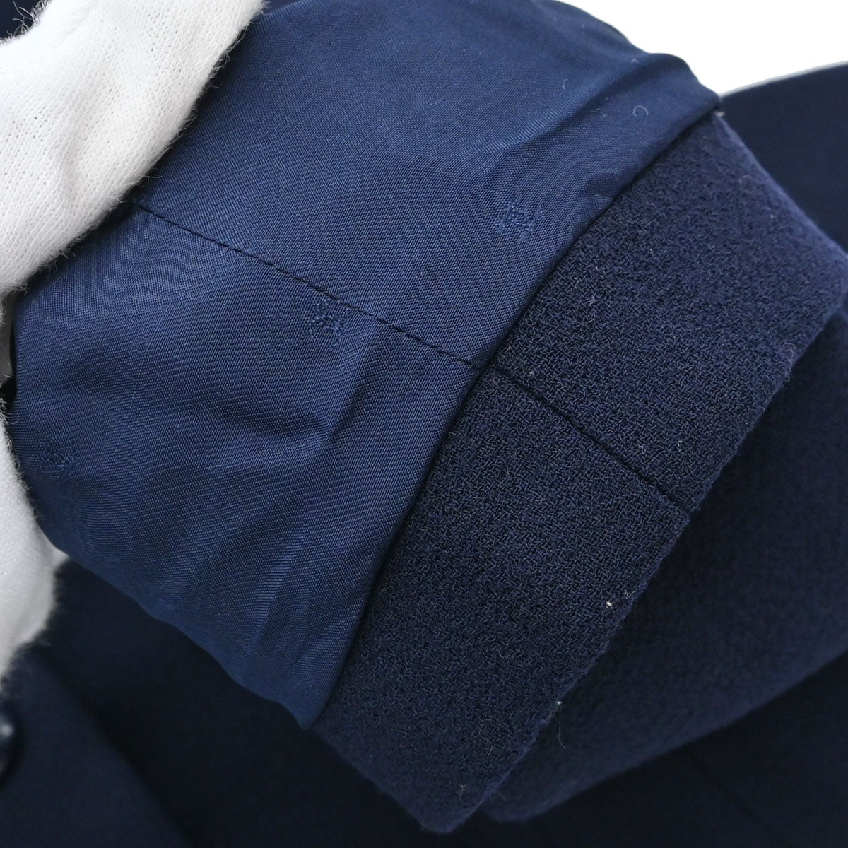 Chanel 1995 Single Breasted Tweed Jacket Navy #38