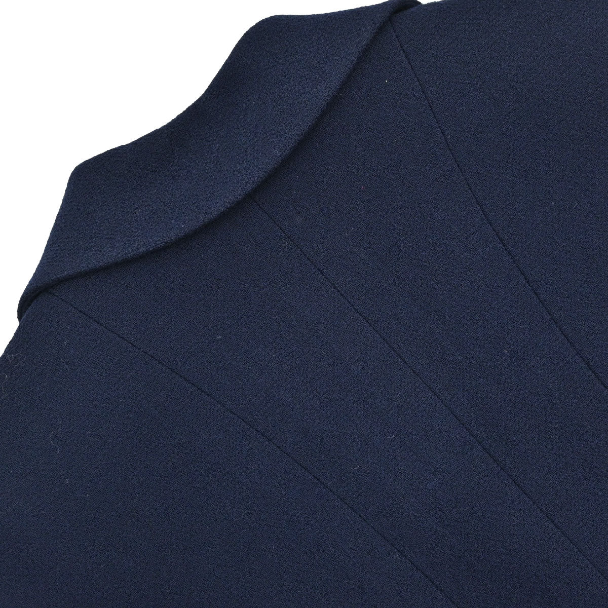 Chanel 1995 Single Breasted Tweed Jacket Navy #38