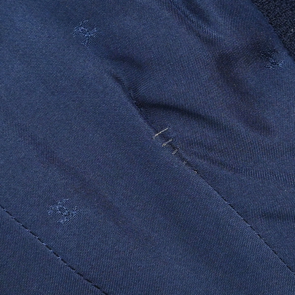 Chanel 1995 Single Breasted Tweed Jacket Navy #38