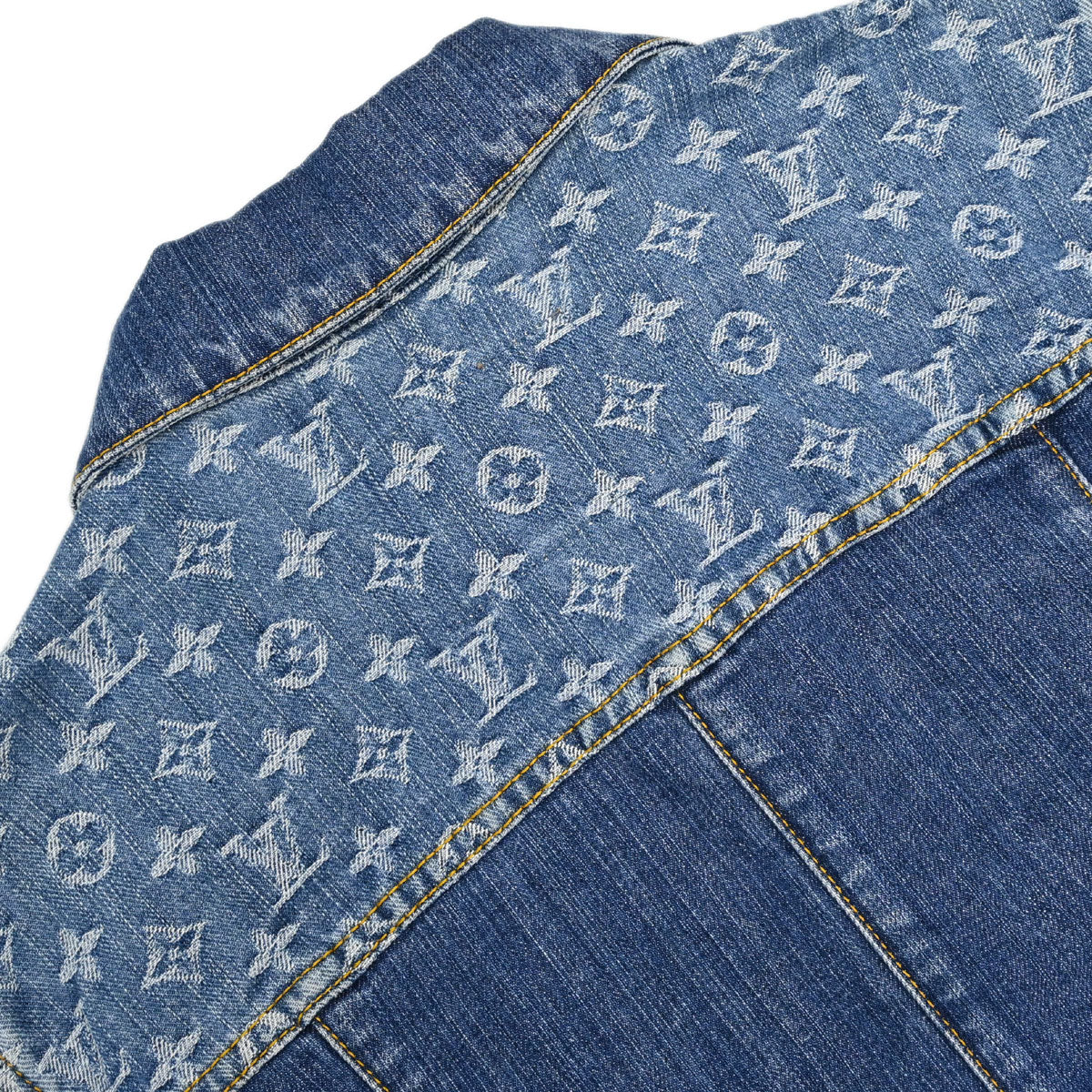Louis Vuitton 2008 Monogram Denim Jacket Blue #40