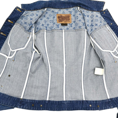 Louis Vuitton 2008 Monogram Denim Jacket Blue #40