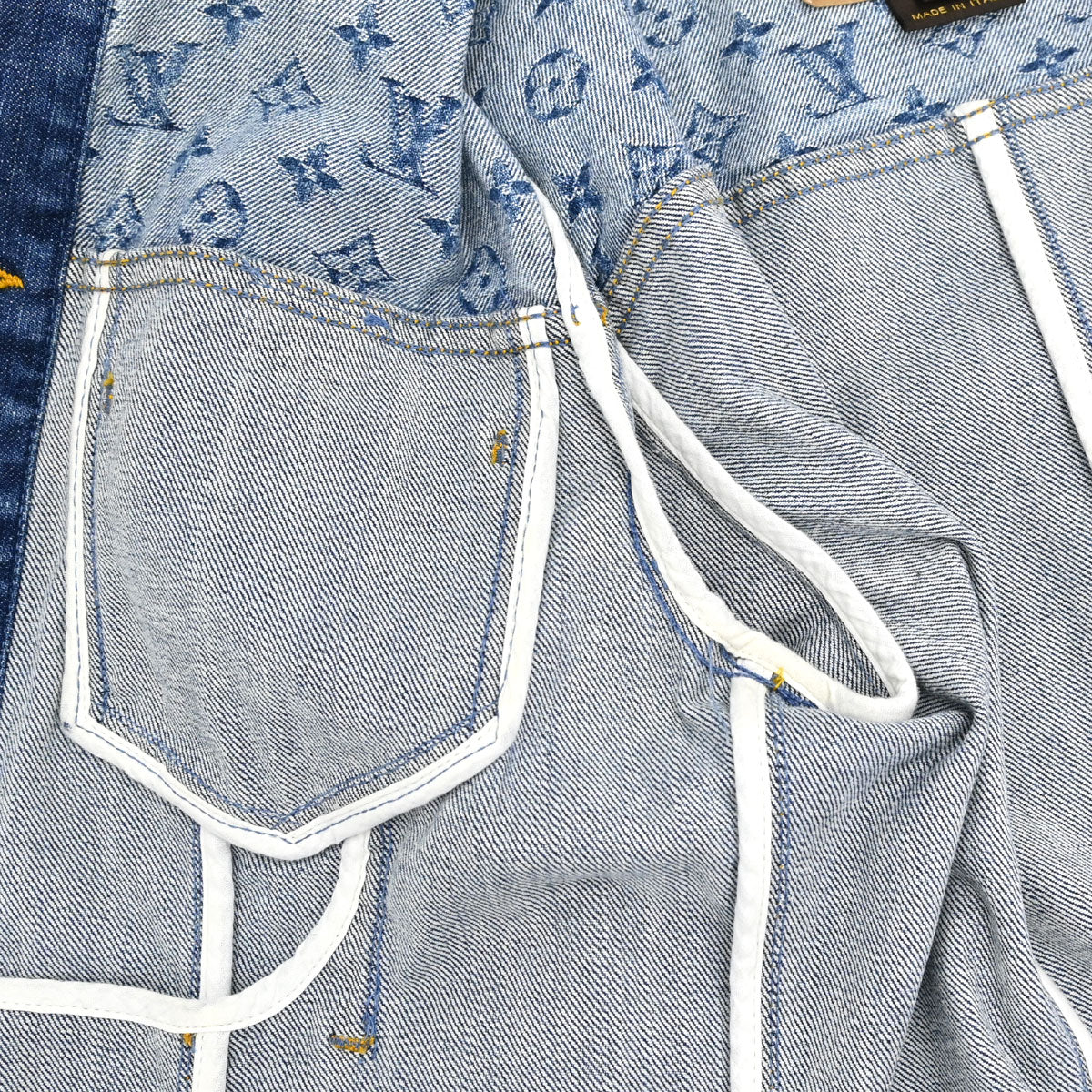 Louis Vuitton 2008 Monogram Denim Jacket Blue #40