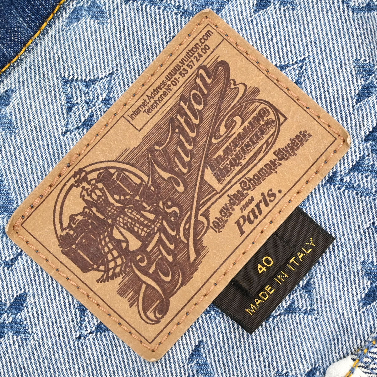 Louis Vuitton 2008 Monogram Denim Jacket Blue #40