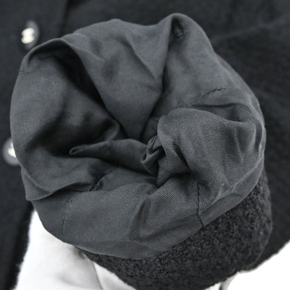 Chanel Double Breasted Tweed Jacket Black