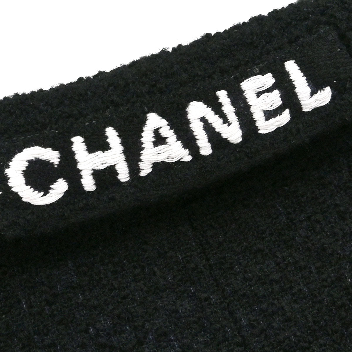 Chanel Double Breasted Tweed Jacket Black