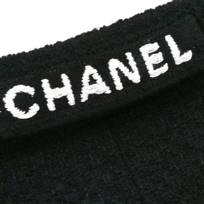 Chanel Double Breasted Tweed Jacket Black