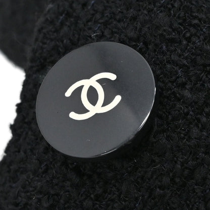 Chanel Double Breasted Tweed Jacket Black