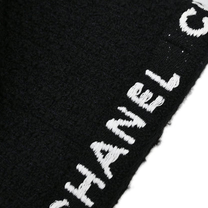 Chanel Double Breasted Tweed Jacket Black