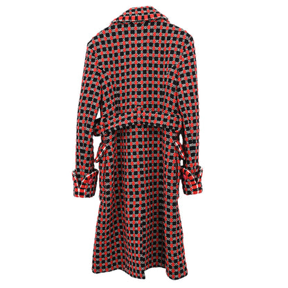 Chanel 2018 Coat Tweed Black Red #36