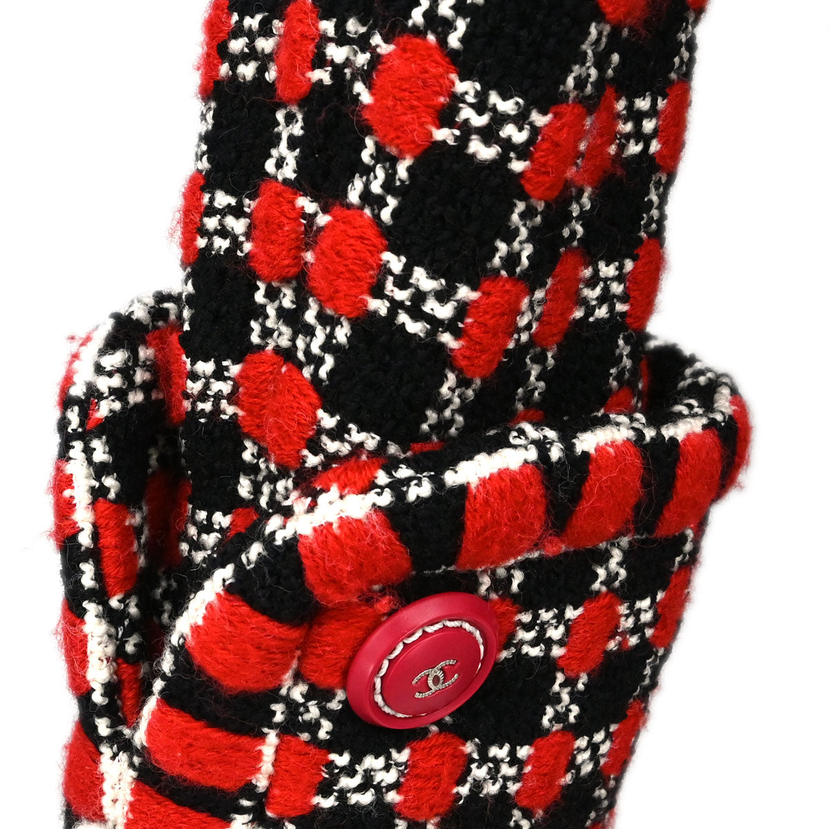 Chanel 2018 Coat Tweed Black Red #36