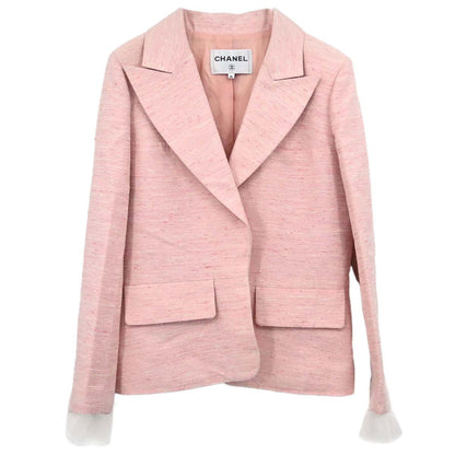 Chanel 2017 Single Breasted Jacket Pink #36