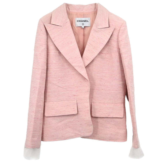Chanel 2017 Single Breasted Jacket Pink #36