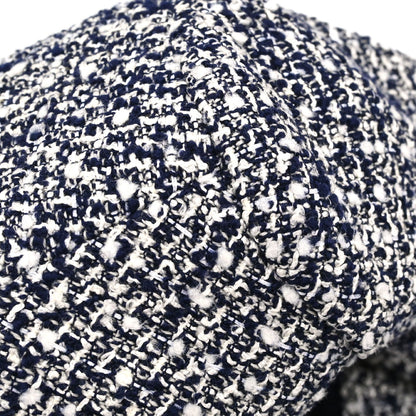 Chanel Tweed Collarless Jacket Navy
