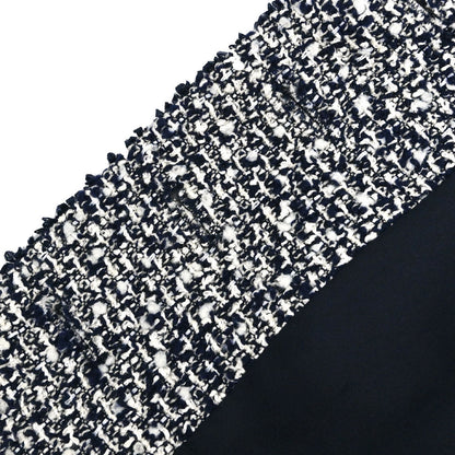Chanel Tweed Collarless Jacket Navy