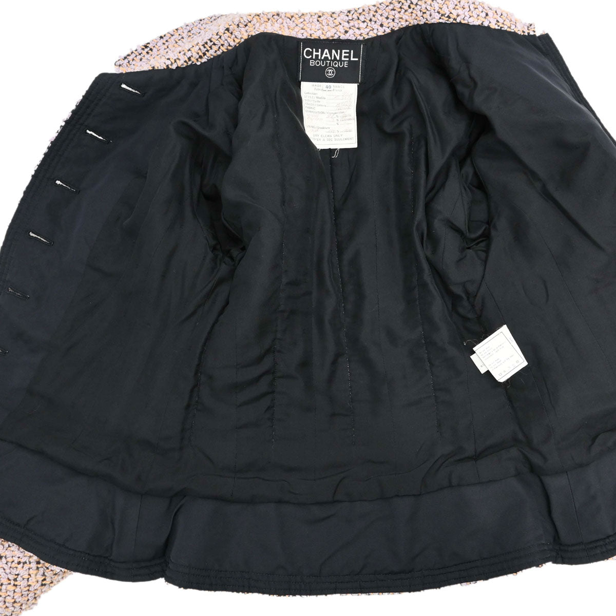 Chanel 1994 Tweed Jacket Light Purple #40