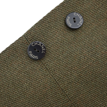 Chanel 1999 Single Breasted Jacket Khaki #38