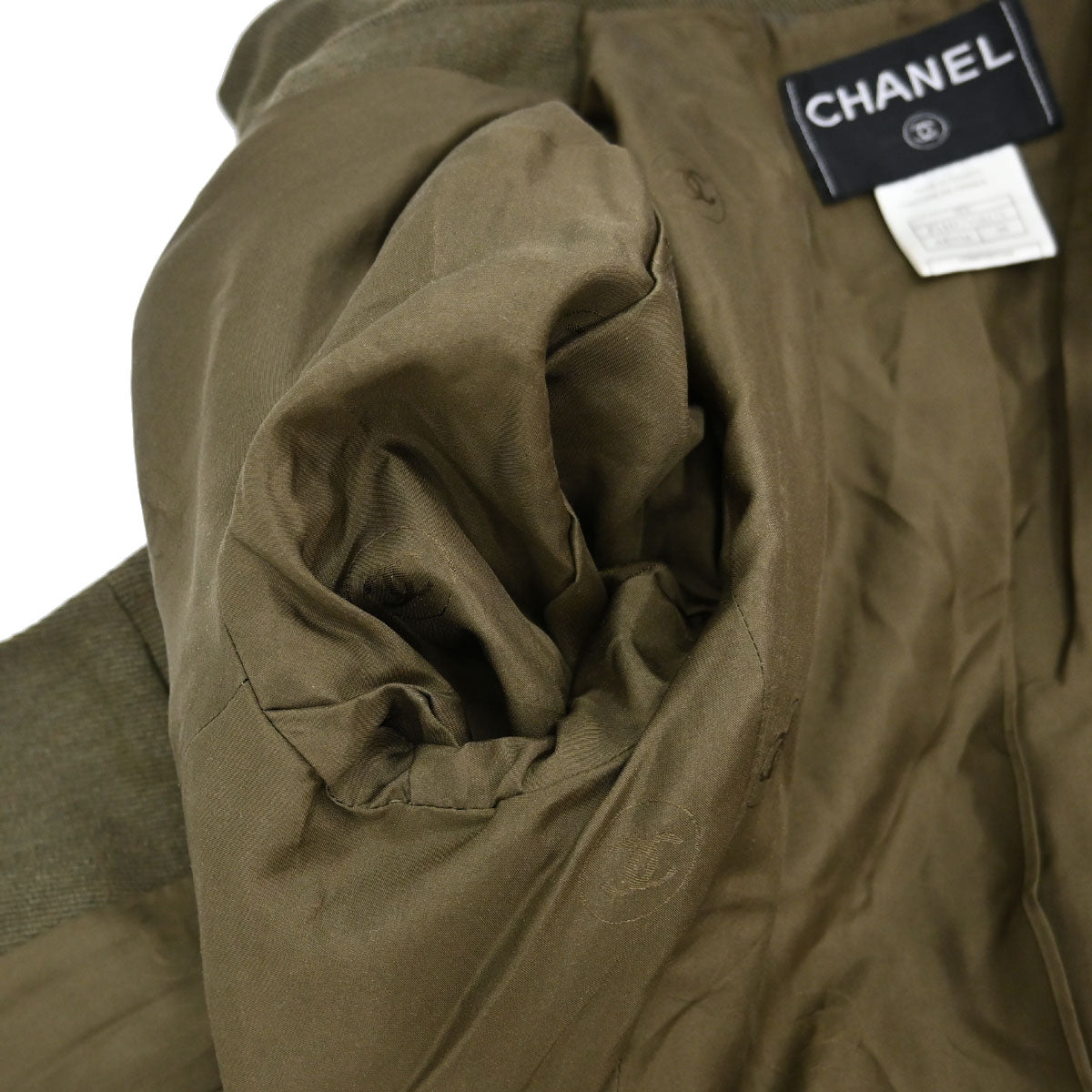 Chanel 1999 Single Breasted Jacket Khaki #38