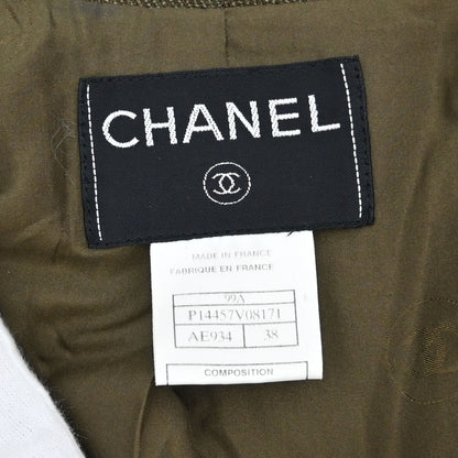 Chanel 1999 Single Breasted Jacket Khaki #38