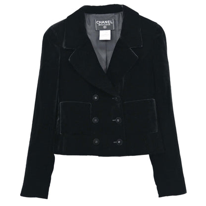 Chanel 1998 Double Breasted Jacket Black #36