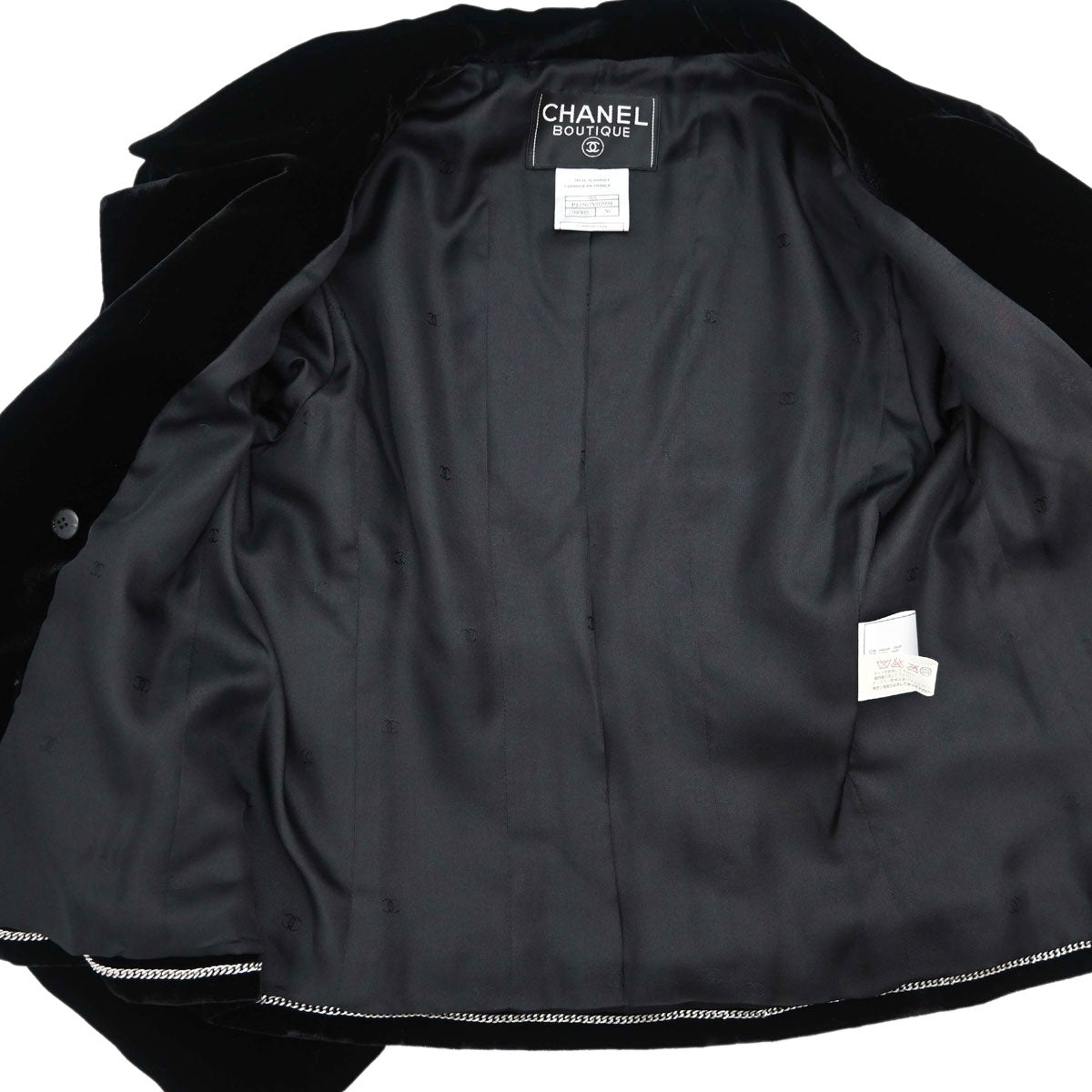 Chanel 1998 Double Breasted Jacket Black #36