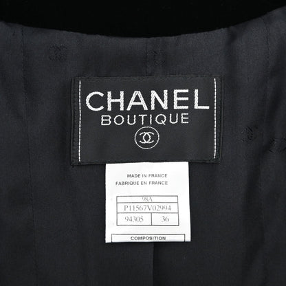 Chanel 1998 Double Breasted Jacket Black #36