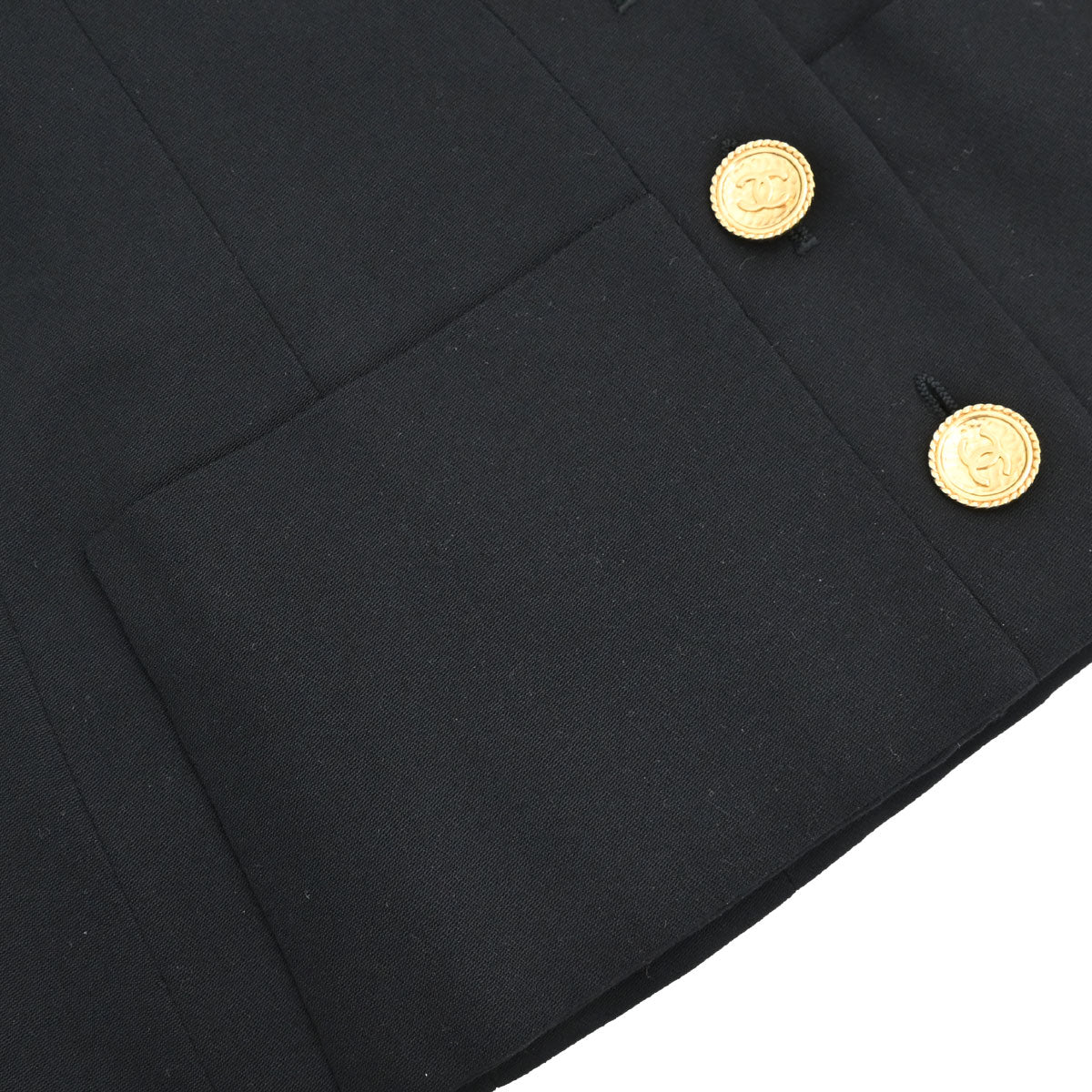 Chanel 2001 Collarless Jacket Black #36
